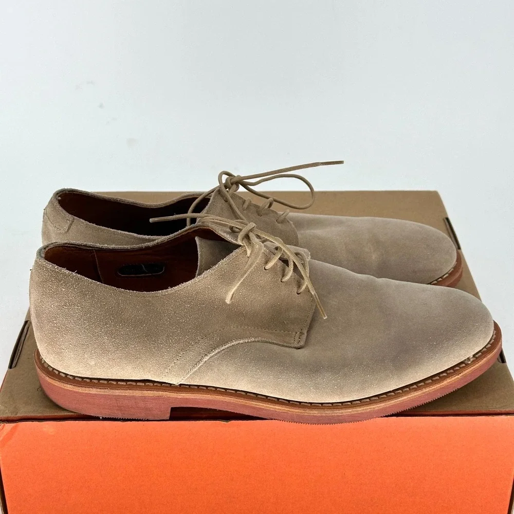 Allen Edmonds Nomad Boone Buck Suede Leather Derby Lace Up Shoes Vibram Men 9.5